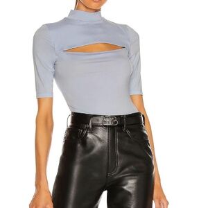 JONATHAN SIMKHAI STANDARD Haze Bodysuit Sky Blue Light NWT